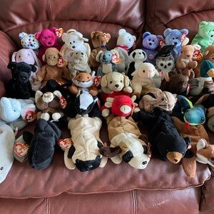 TY Beanie Babies Vintage  80 Lot 1993-200 Retired with tags Some Rear Error